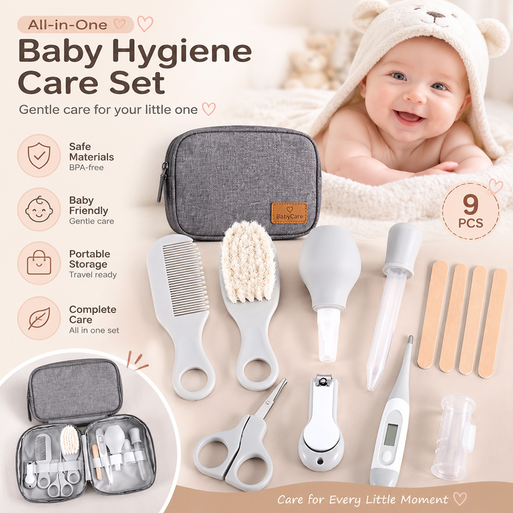Baby Products Essentials - Kit de soin pour bébé 9