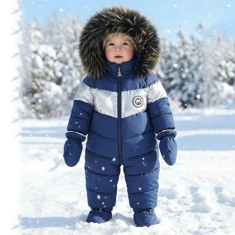 Baby Products Website - Combinaison d'hiver pour nouveau-né avec gants,